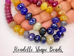 RONDELLE SHAPED GEMSTONE BEADS